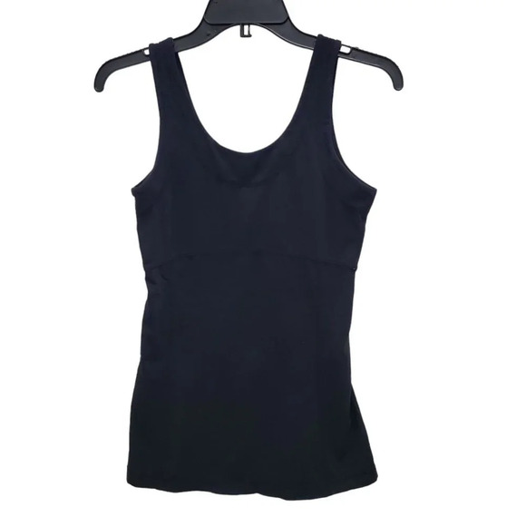 Lucy Activewear Black Vintage Basic Stretch Sleeveless Yoga Tank USA Made Size S - Picture 1 of 4